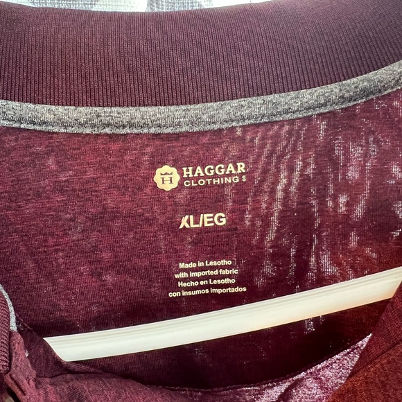 Marroon Haggar Clothing Polo Size XL - Picture 2 of 2